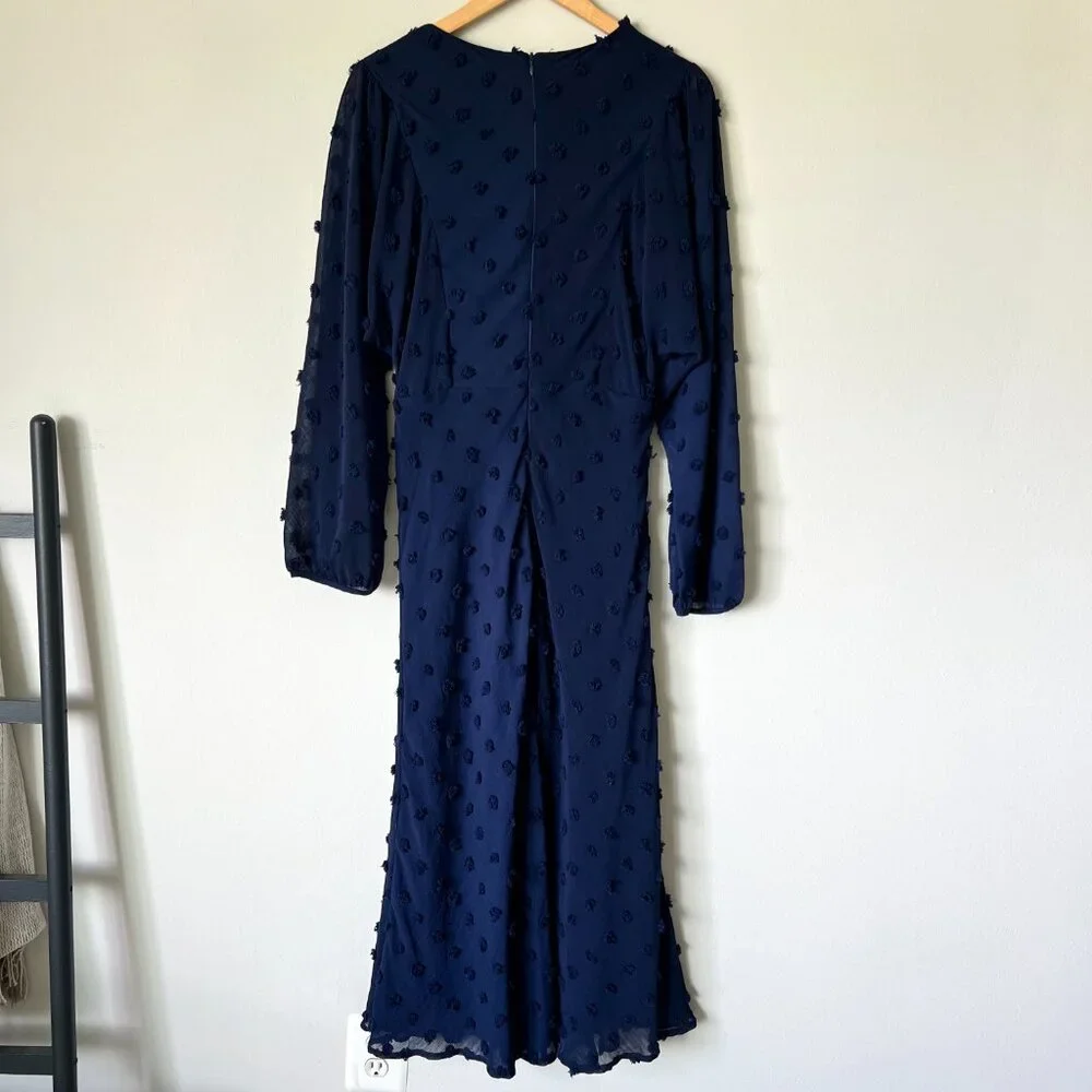 Anthropologie Eri + Ali Michaela Textured Dot Dress Size 8 - Picture 10 of 13